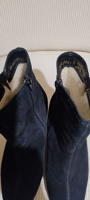 Rieker czarne botki za kostkę r.36