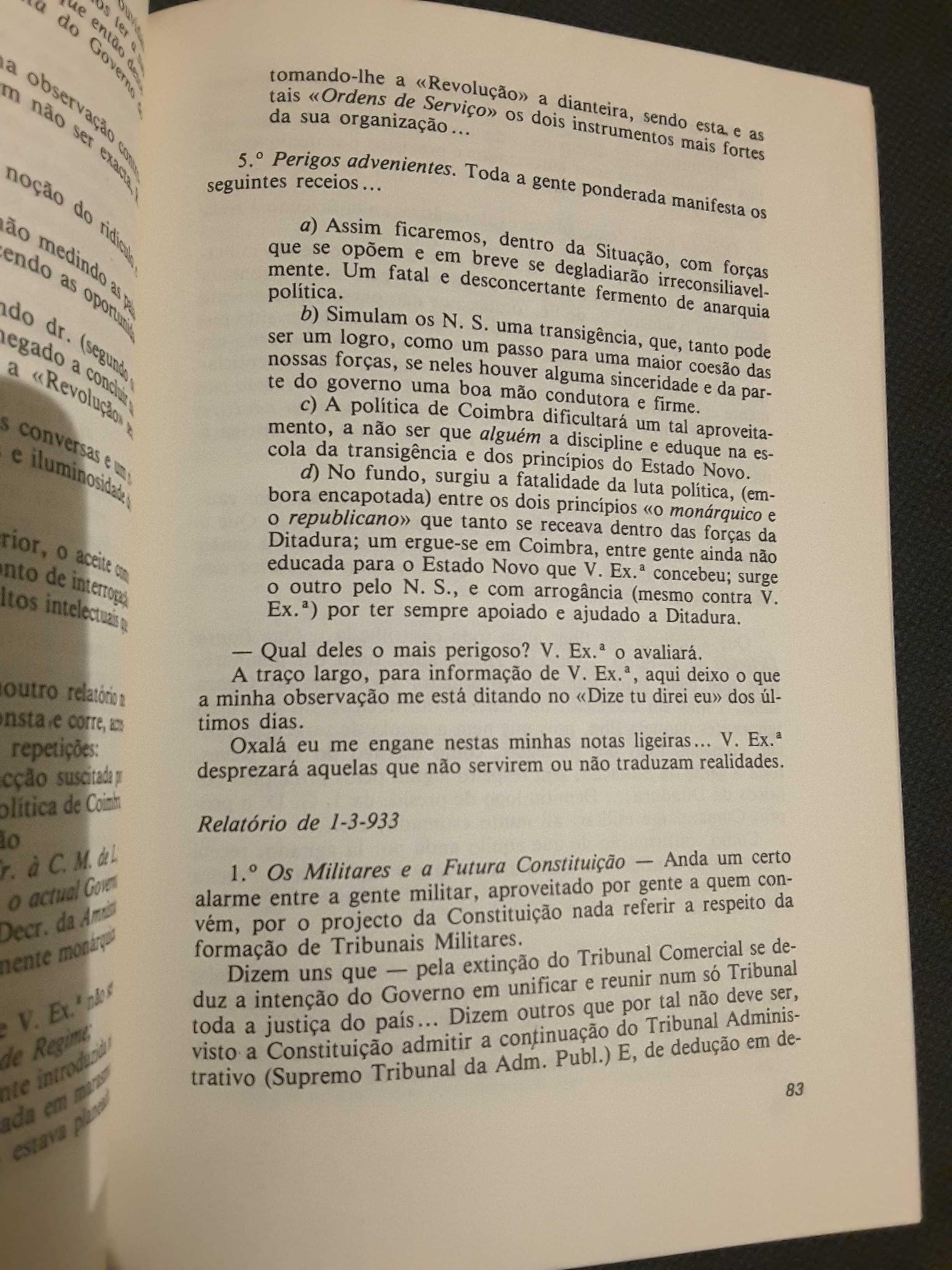 Maurras et Notre Temps / Relatórios para Oliveira Salazar 1931/1939