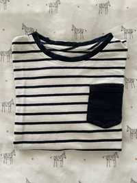 T-shirt às riscas navy (8 anos)