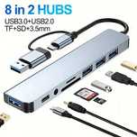 Rozdzielacz USB3.0 / USB - C , 8 w 1