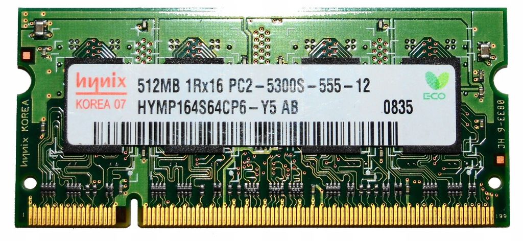 Pamięć DDR2 Hynix HYMP164S64CP6-Y5 512MB PC2-5300S