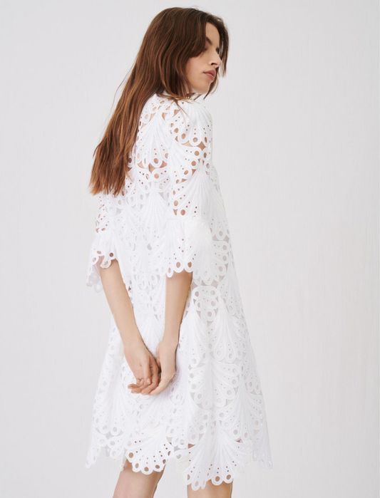 Белое кружевное платье Maje новое