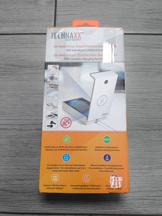 Sterylizator UV Technaxx TX-148 5 W z ładowarką indukcyjną 5w