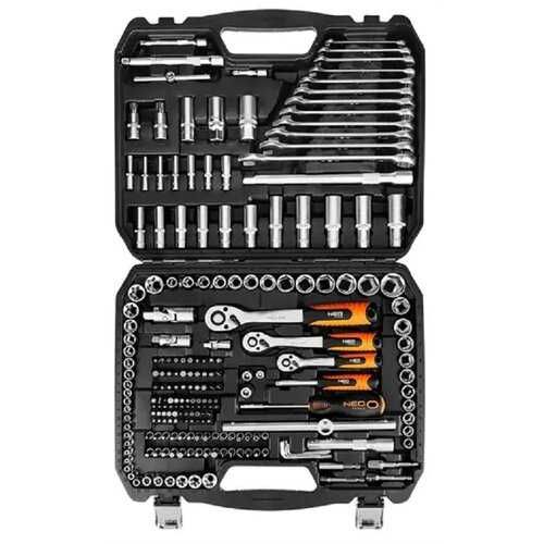 Zestaw kluczy NEO TOOLS walizka 220 ELEMENTÓW  1/2", 3/8", 1/4" 10-220