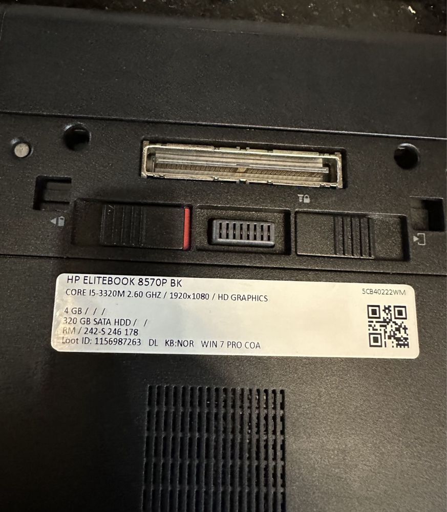 Laptop HP elitebook 8570P BK i7 w 100% sprawny
