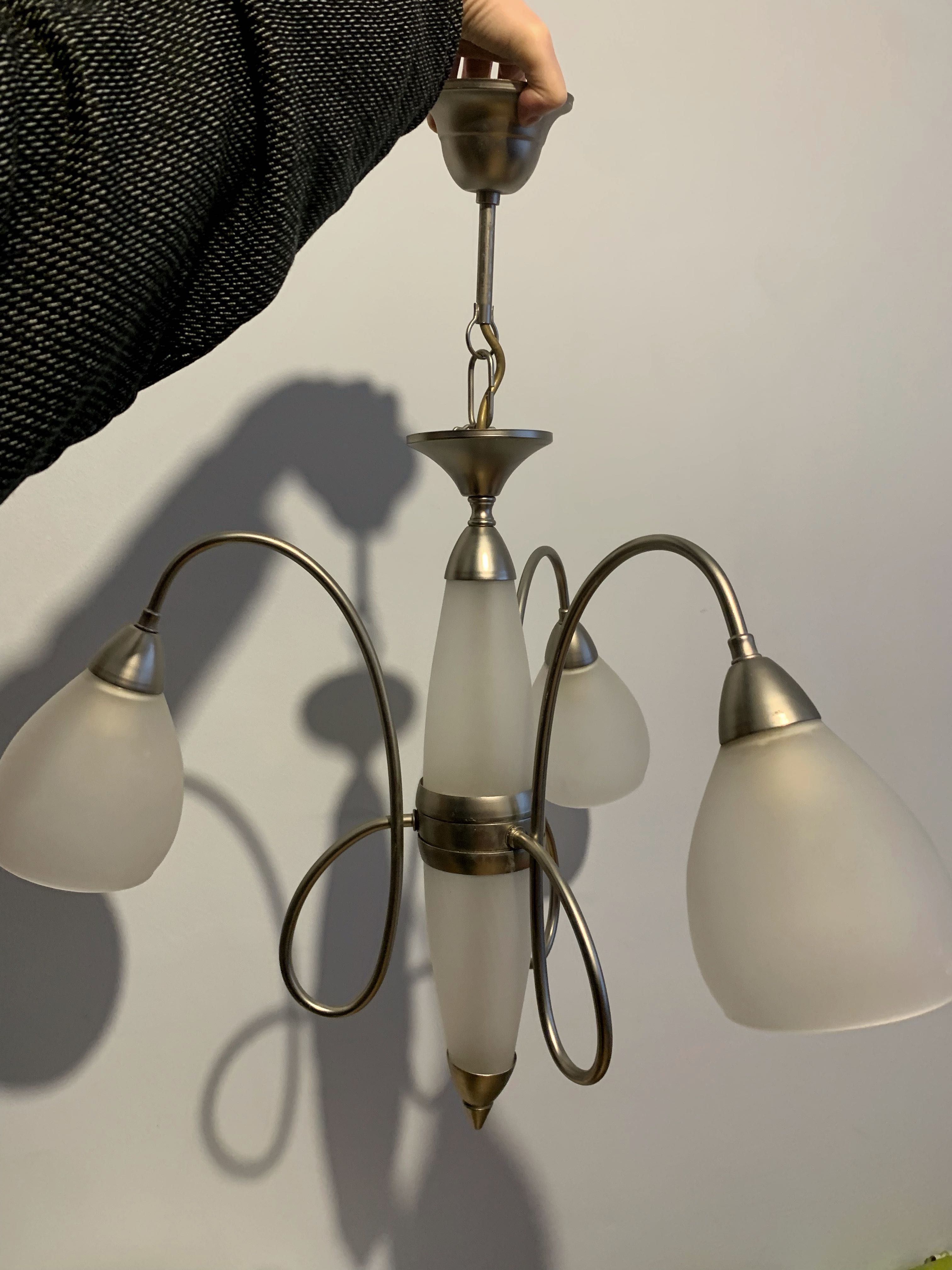 Lampa żyrandol vintage 3 żarówki