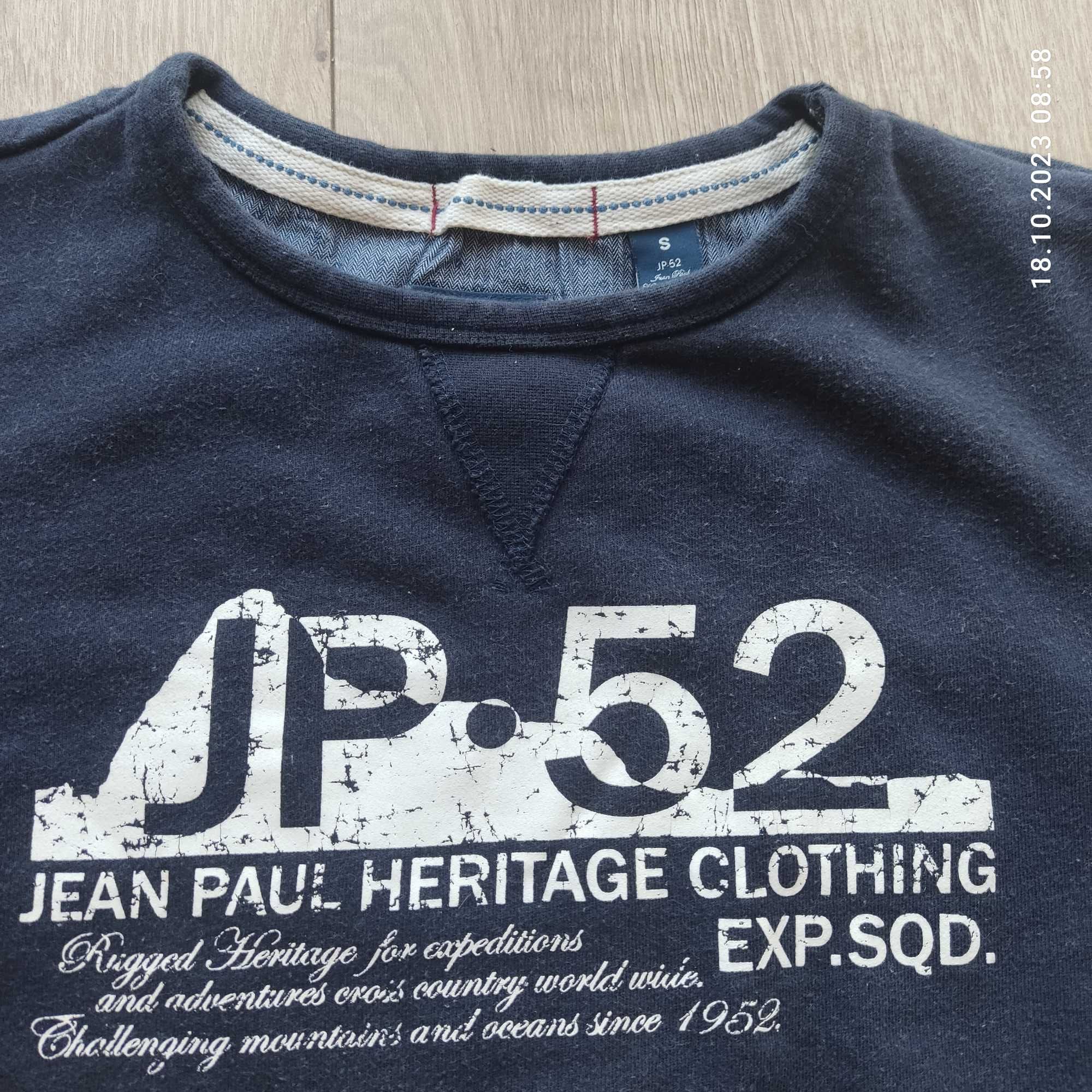Bluza JP.52 Jean Paul M granatowa bawełna bez kaptura dresowa