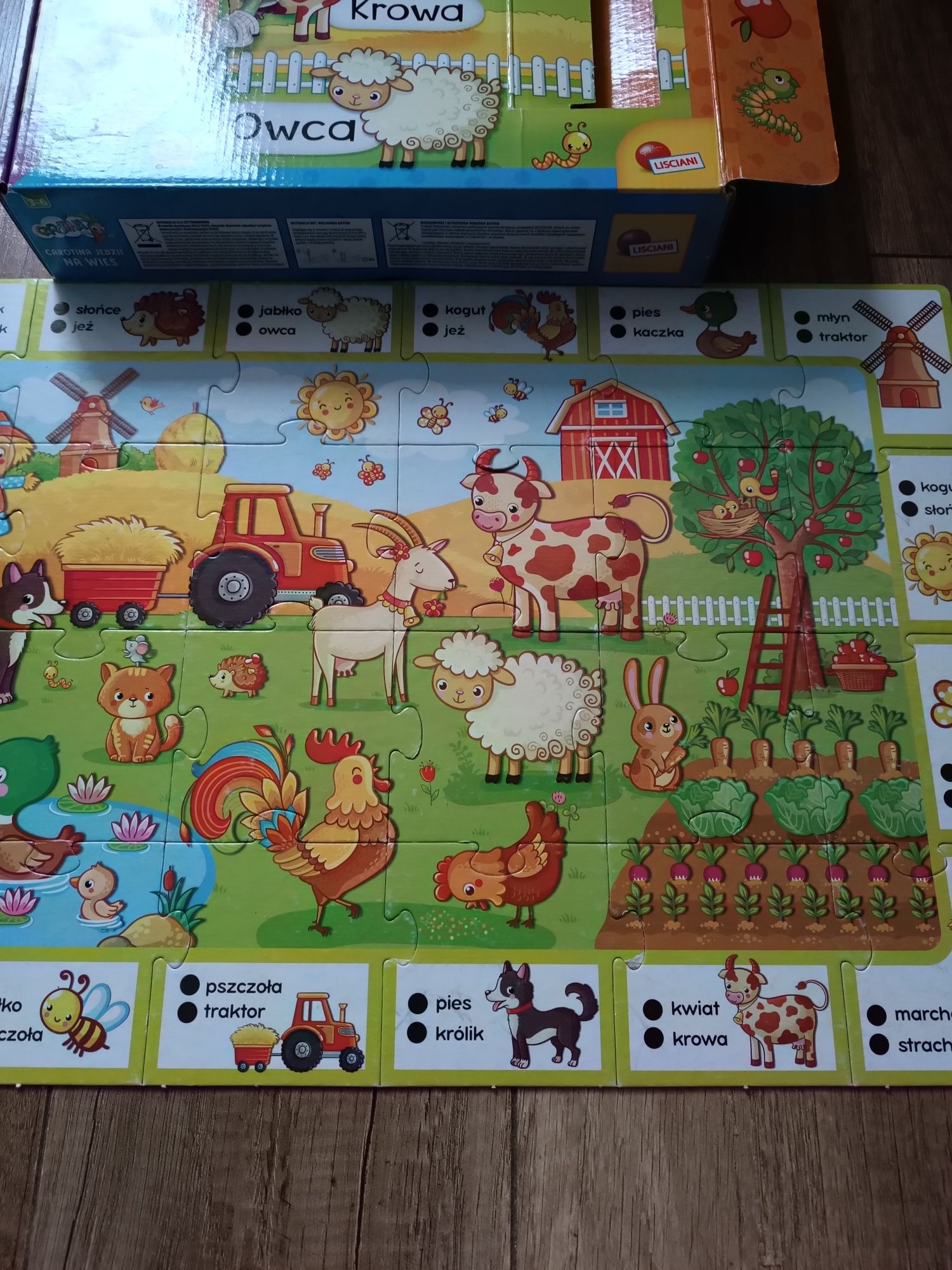 Gra edukacyjna Carotina jedzie na wieś : puzzle z długopisem