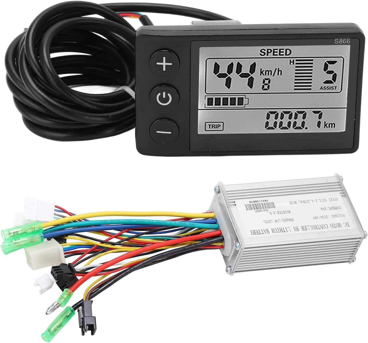 Kontroler Fyearfly 36/48V 15A LCD do e-bike 250W 350W IP65