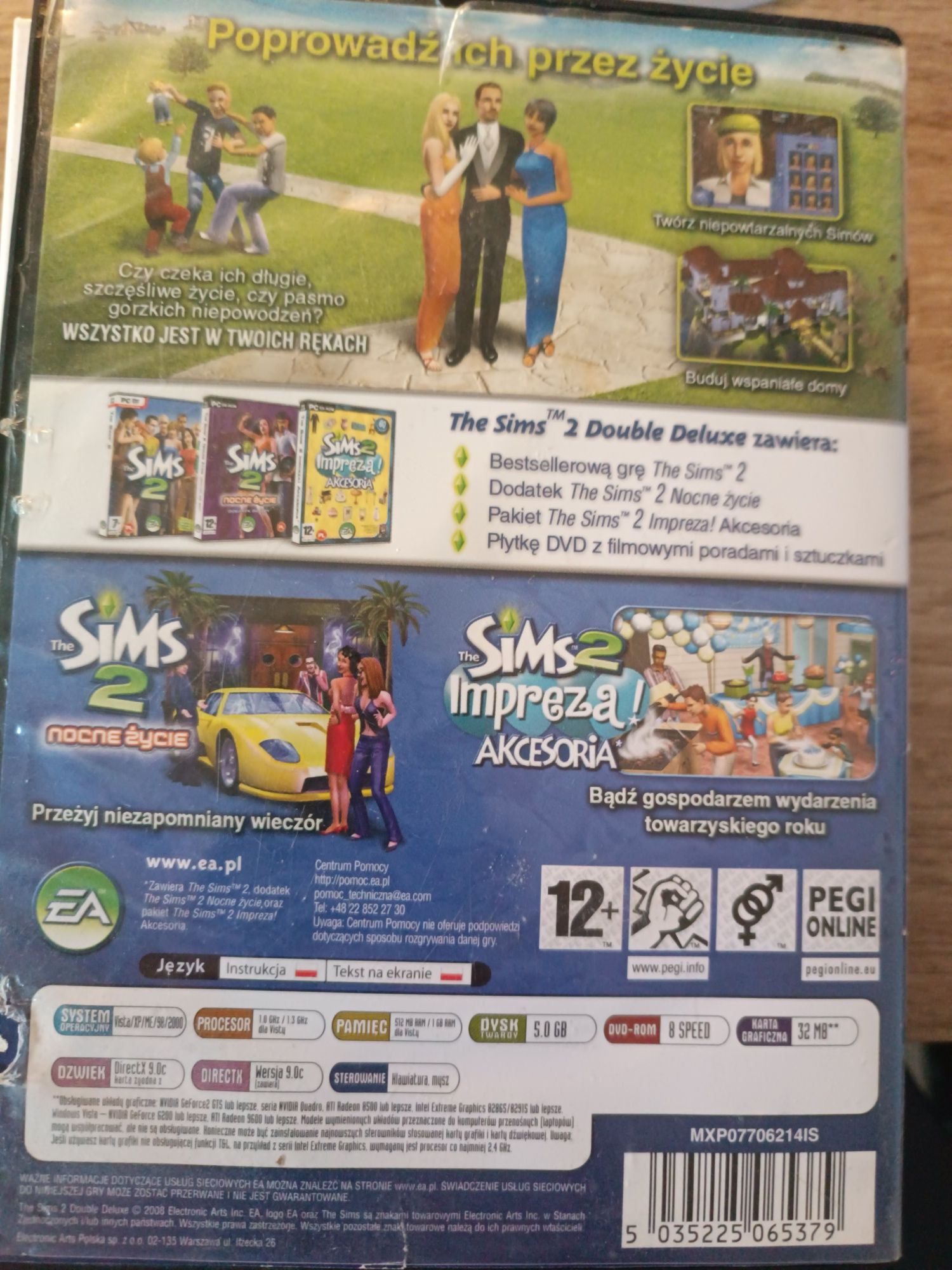Gra PC SIMS 2 DOUBLE DELUX  bez książeczki