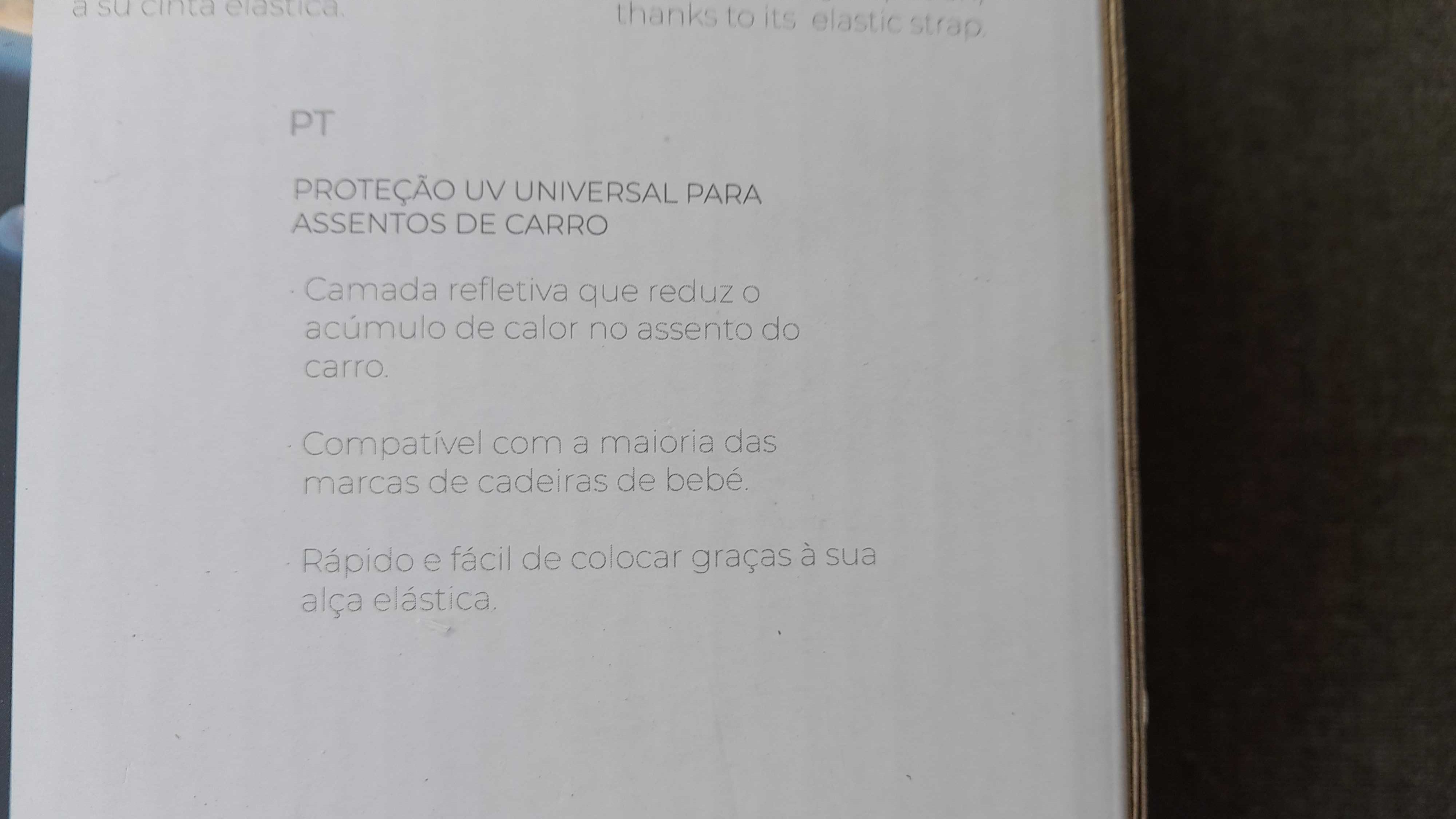 Capa Protectora Anti-UVA para Cadeira Auto de Bébé