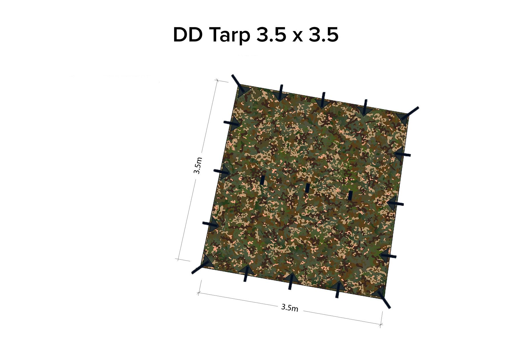 Tarp DD Hammocks 3,5x3,5 - multicam