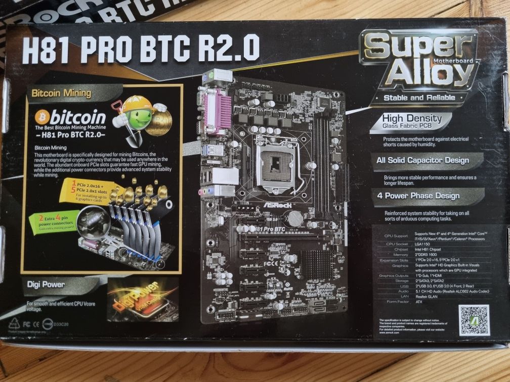 Комплект Материнская плата ASRock H81 Pro BTC R2.0+Intel Celeron G1840