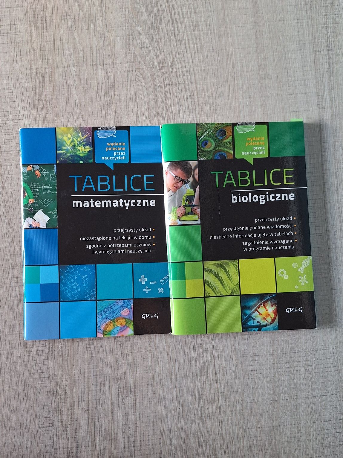 szkolne tablice matematyczne i biologiczne