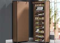 Тканинна шафа для взуття 9 полиць Storage Wardrobe 1099 Коричнева