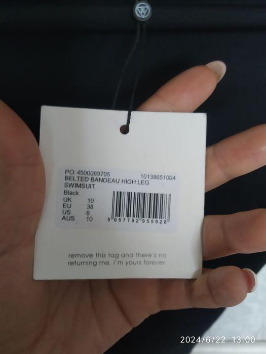 Missguided чорний купальник суцільний новий 42-44