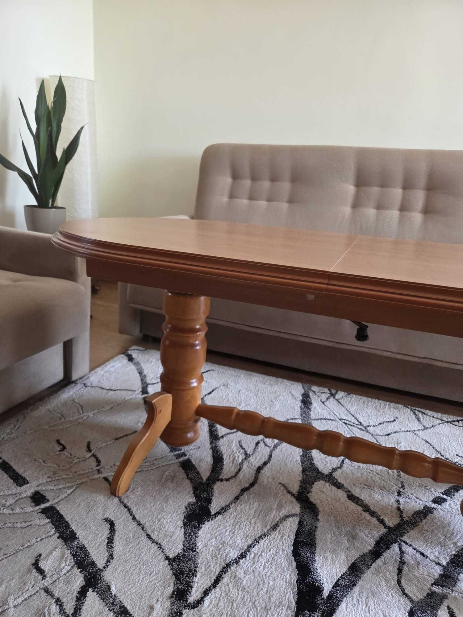 Zestaw Mebli Rozkładana Sofa + Dwa Fotele + Ława + Dwa Pufy