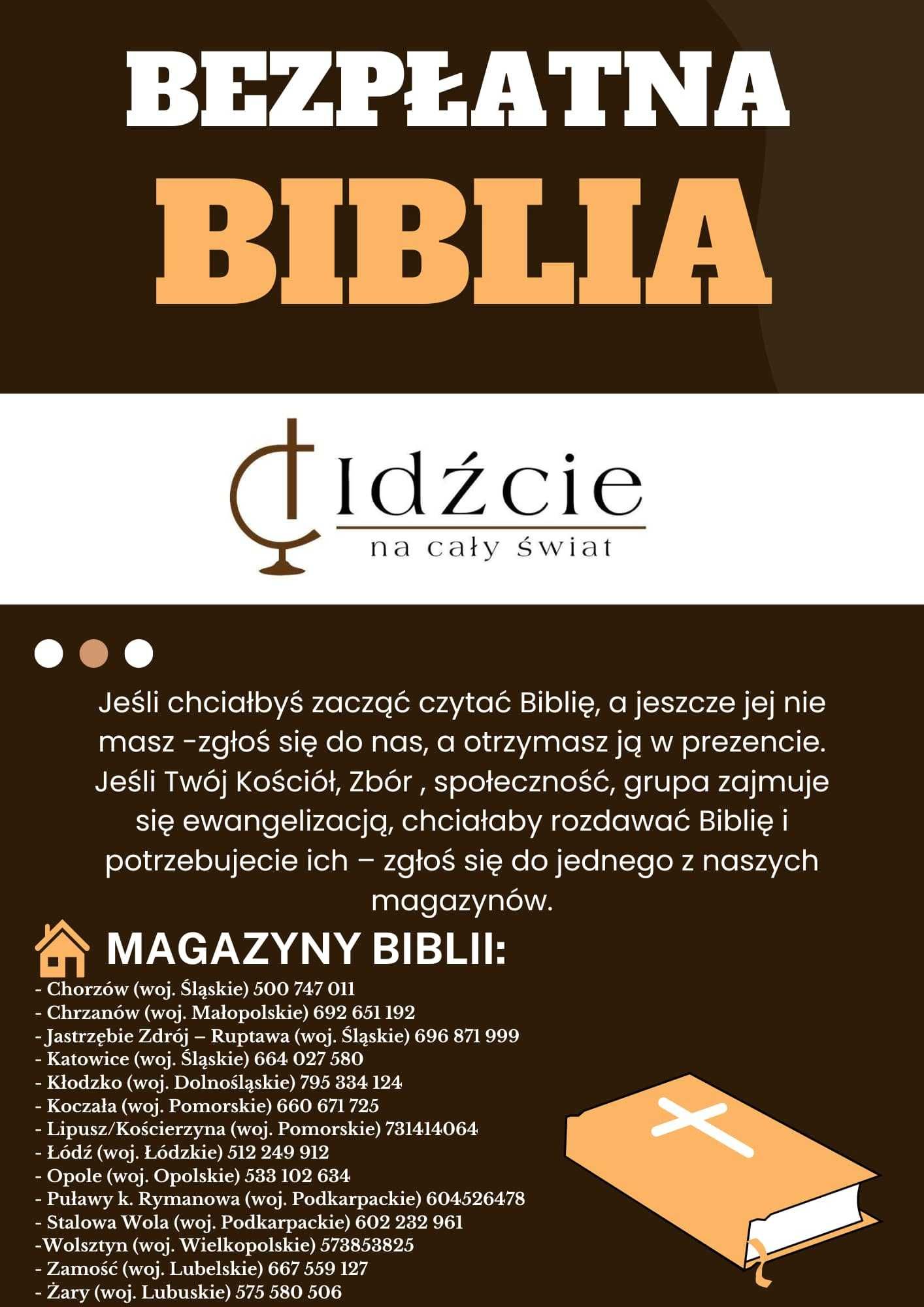 Nowe Biblie do wydania za darmo - polecam