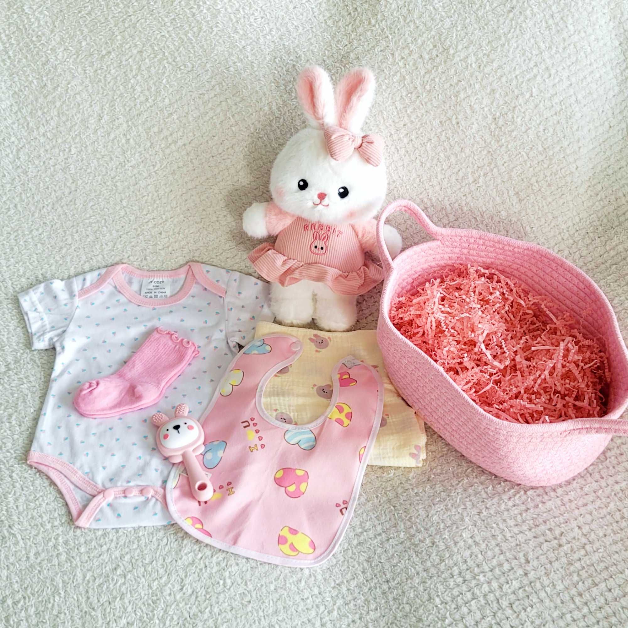 Kosz prezentowy na baby shower / chrzest prezent dla mamy i noworodka