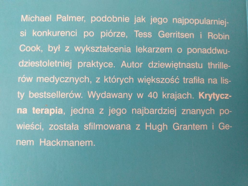 Michael Palmer - Krytyczna terapia