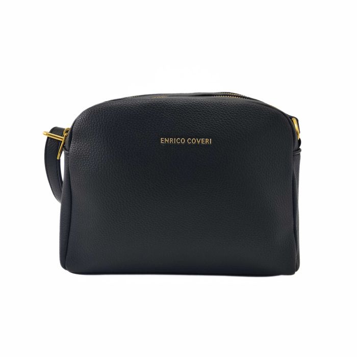 Czarna torebka Enrico Coveri przez ramię