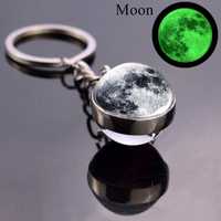 Брелок для ключей Луна 3D Moon (Фосфоресценция, светится в темноте)
