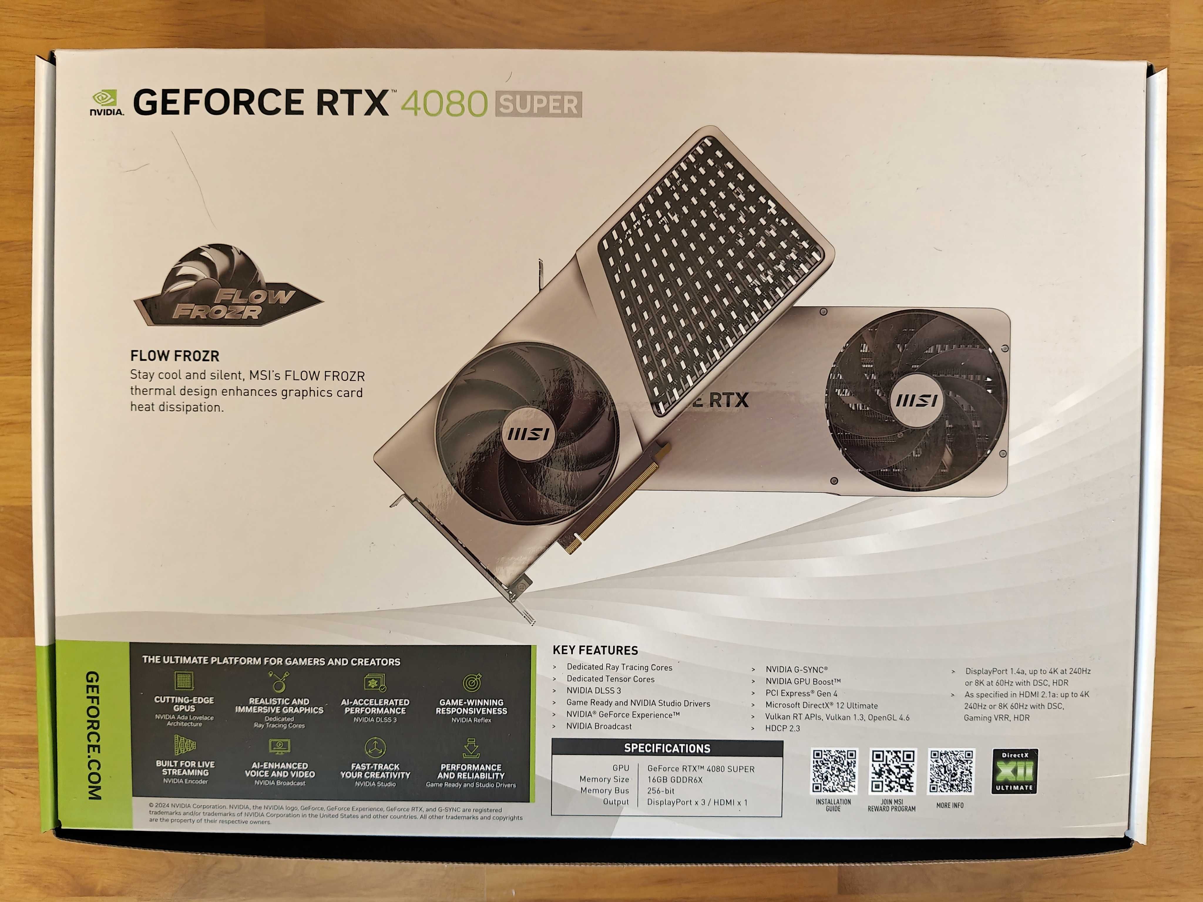 MSI GeForce RTX 4080 SUPER 16G EXPERT "jak nowy" GWARANCJA