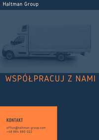 Spedycja oferuje pracę dla przewoźników, busy plandeki do 3,5 tony