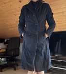 Płaszcz sukienka jeans guziki 38 40 M L