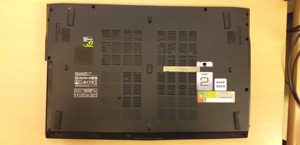 MSI GL62 i7 6700HQ GTX950M *na części, uszkodzony*