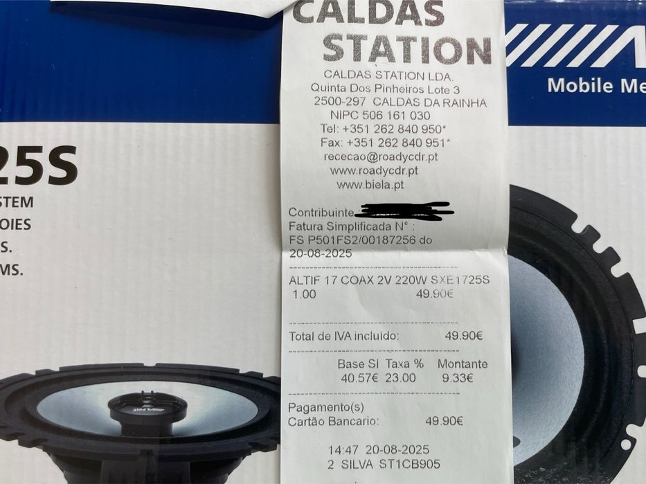 Colunas/Speakers Alpine SXE-1725S