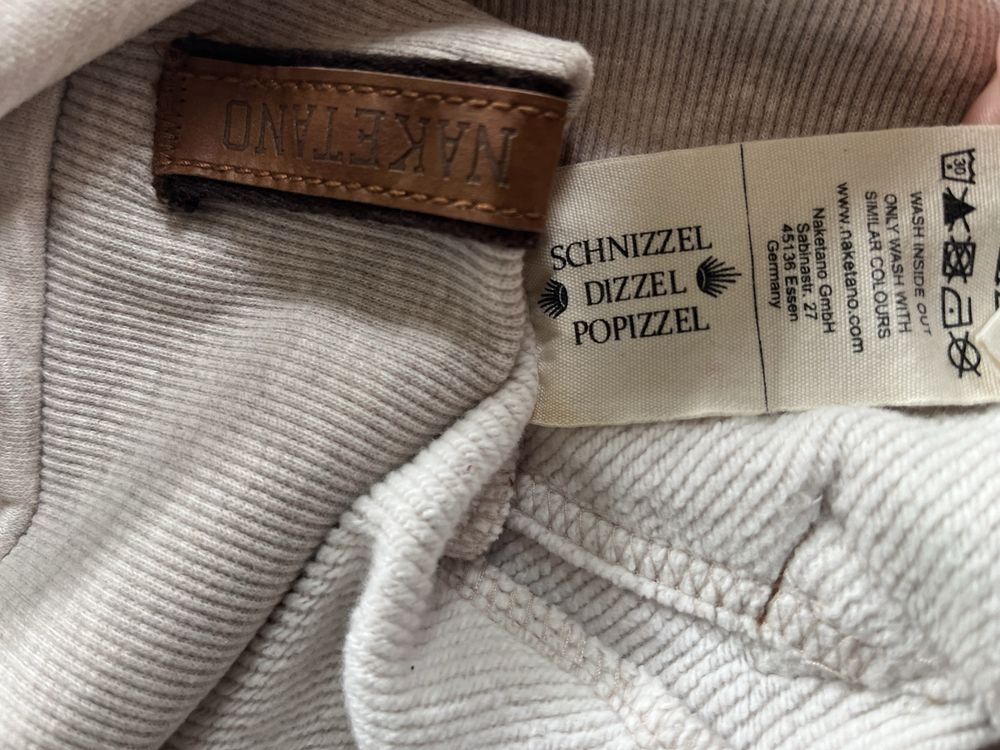Naketano orginał bluza z kapturem bawełniana logo M cotton szara
