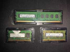 Lote 3 memórias - DDR2/DDR3