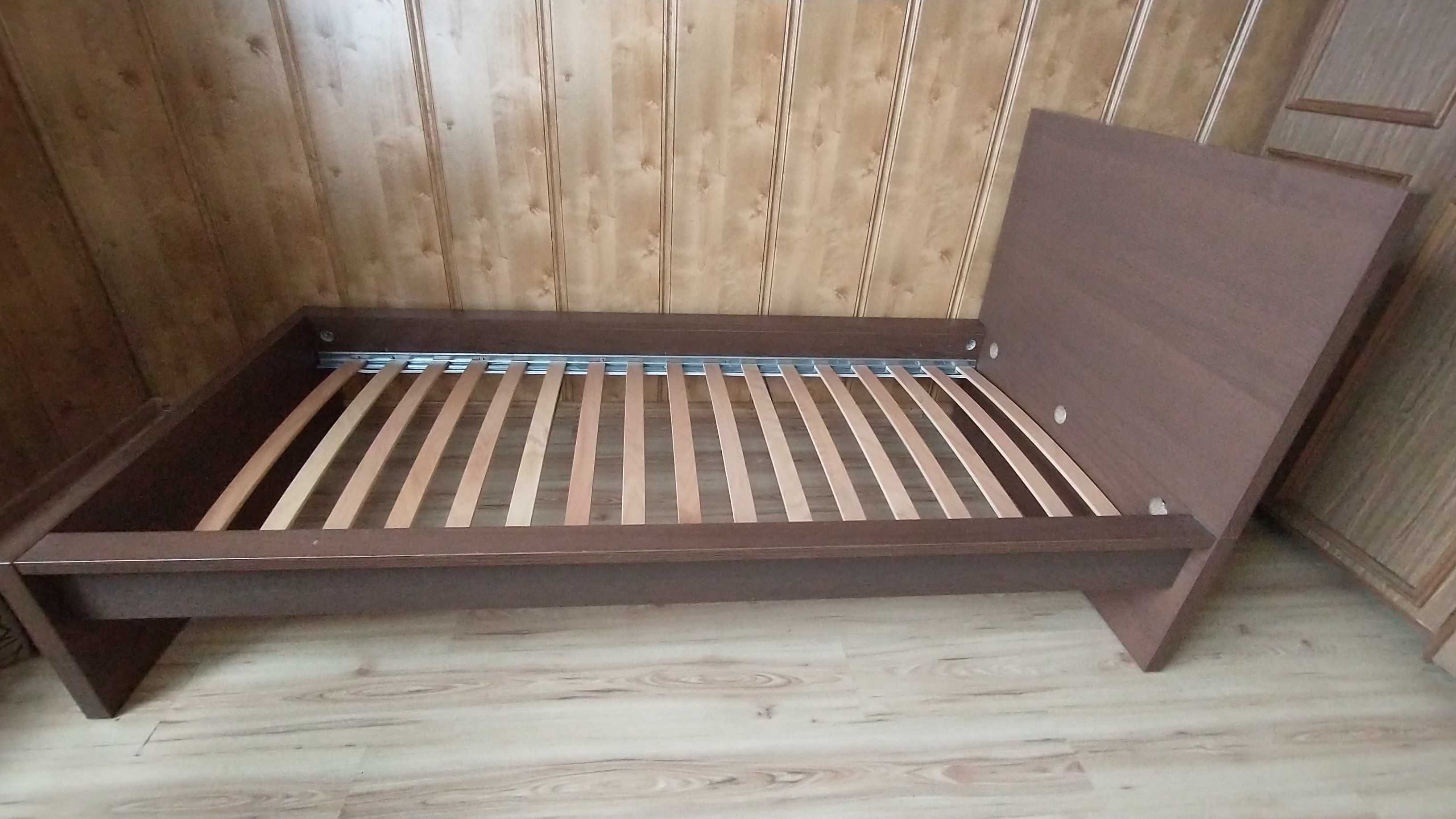 Łóżko IKEA Malm  90x200 brąz + dno Luroy super stan