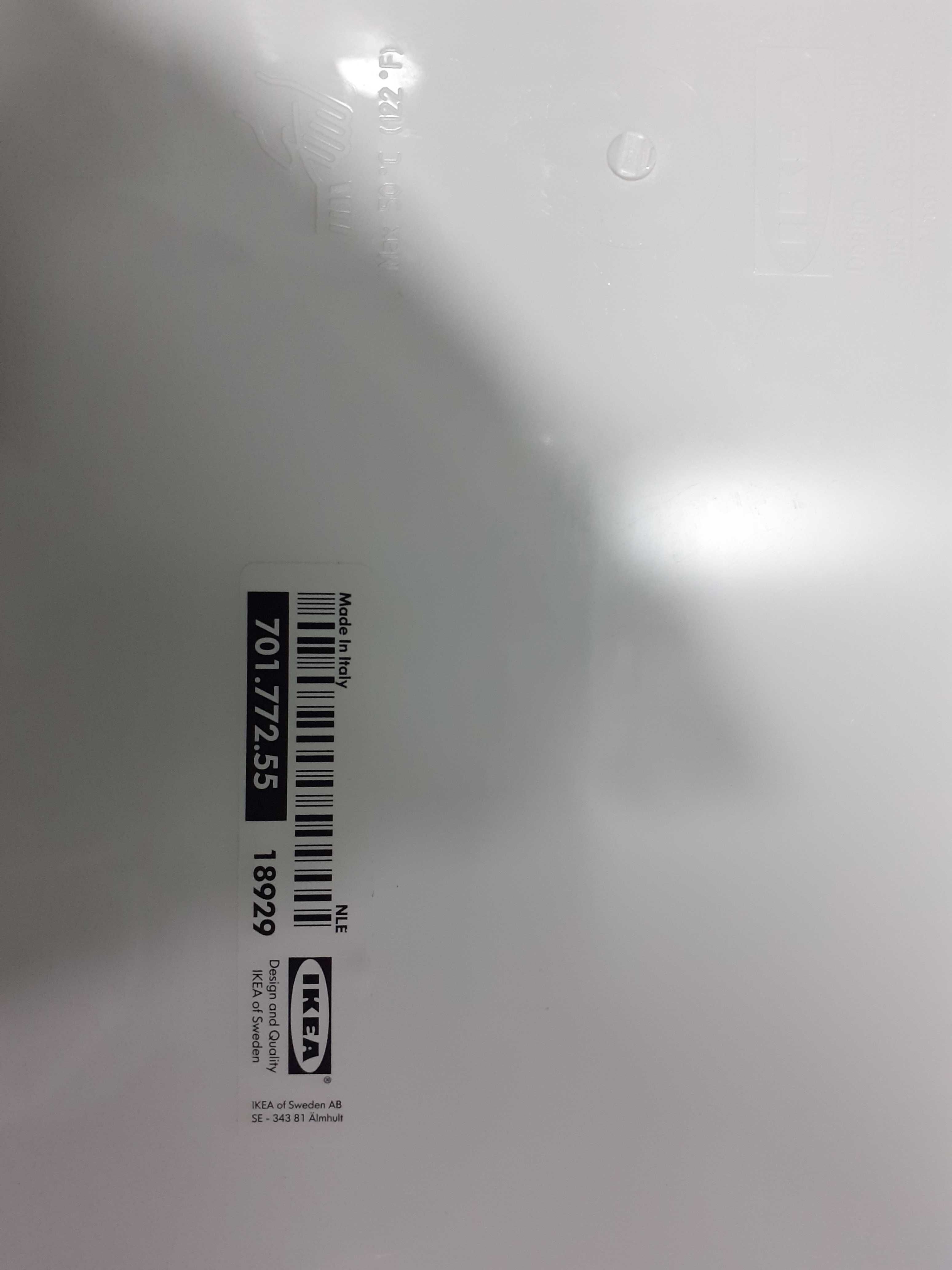 Cesto Branco Plástico Ikea para arrumação