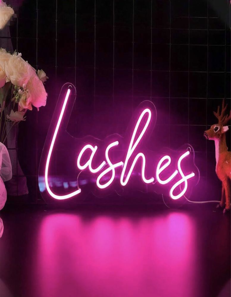 Neon LED Napis Lashes