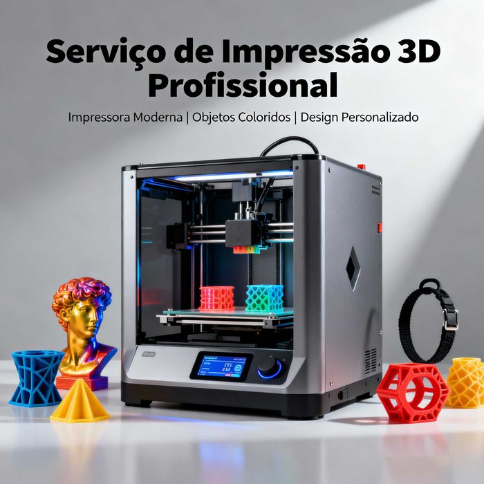 Serviço de Impressão 3D — Imprime o teu modelo em PLA, PETG ou TPU