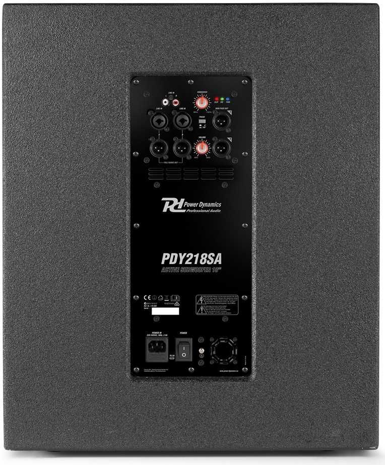 Subwoofer Activo 18" 2000W (v.2024) - Power Dynamics - Qualidade 5*