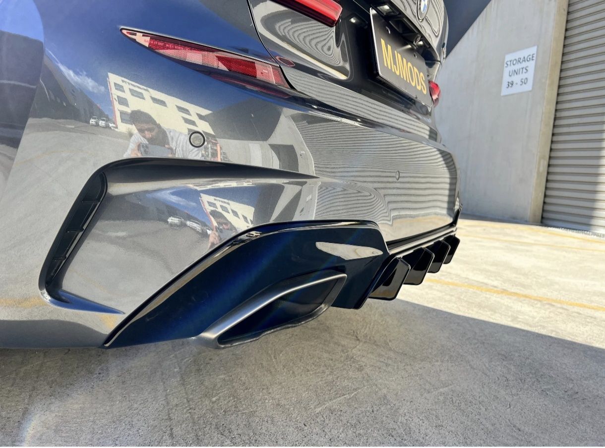BMW G20 G21 Tylny Dyfuzor Zderzaka Dokładka 340I Czarny Połysk