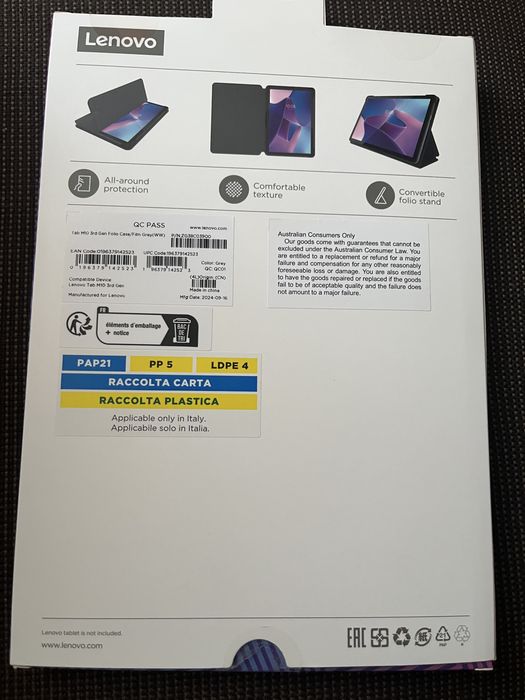 Новий чохол Lenovo Tab M10 (3rd Gen), Grey