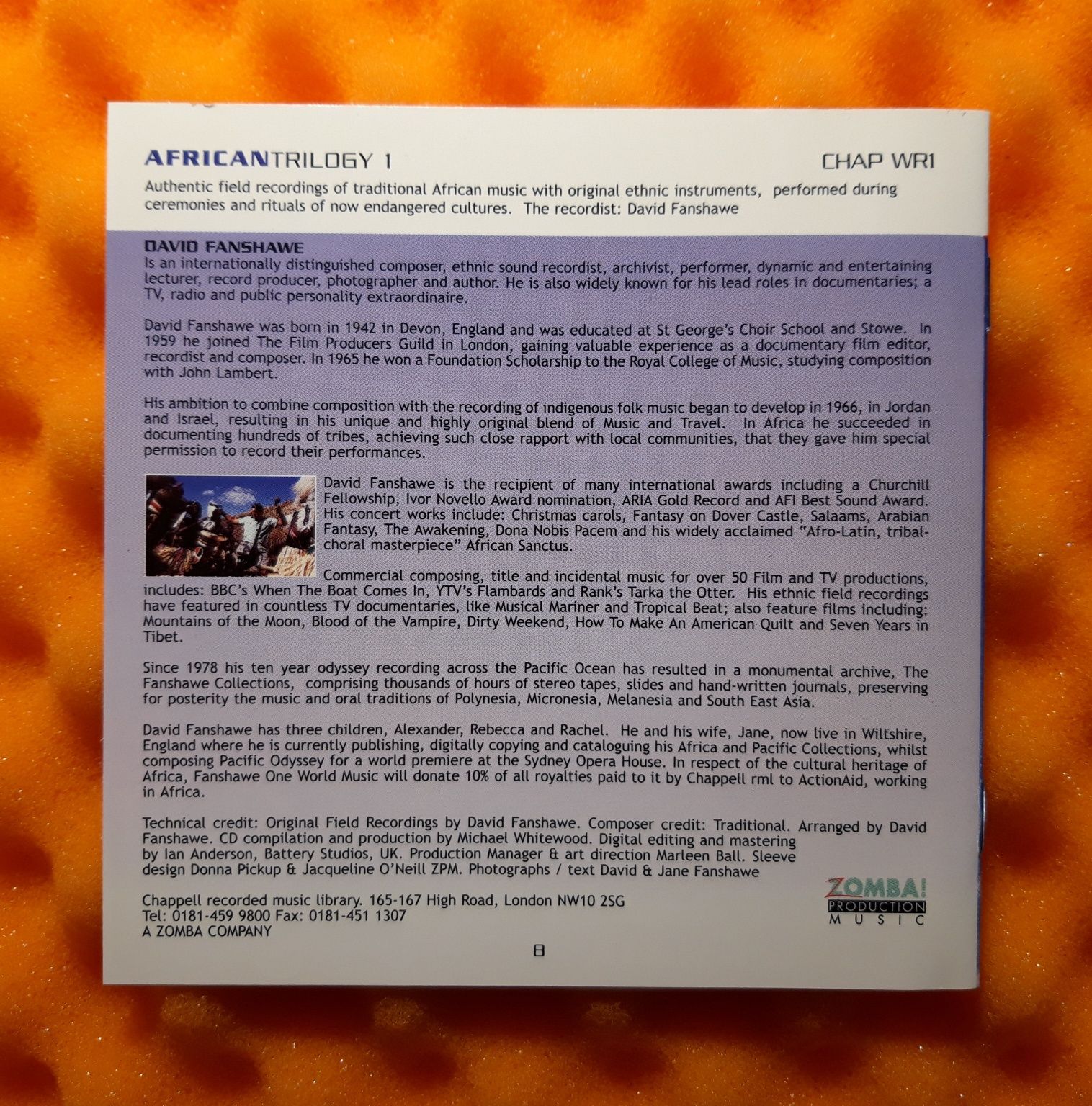 David Fanshawe – African Trilogy 1 (CD, 1998)