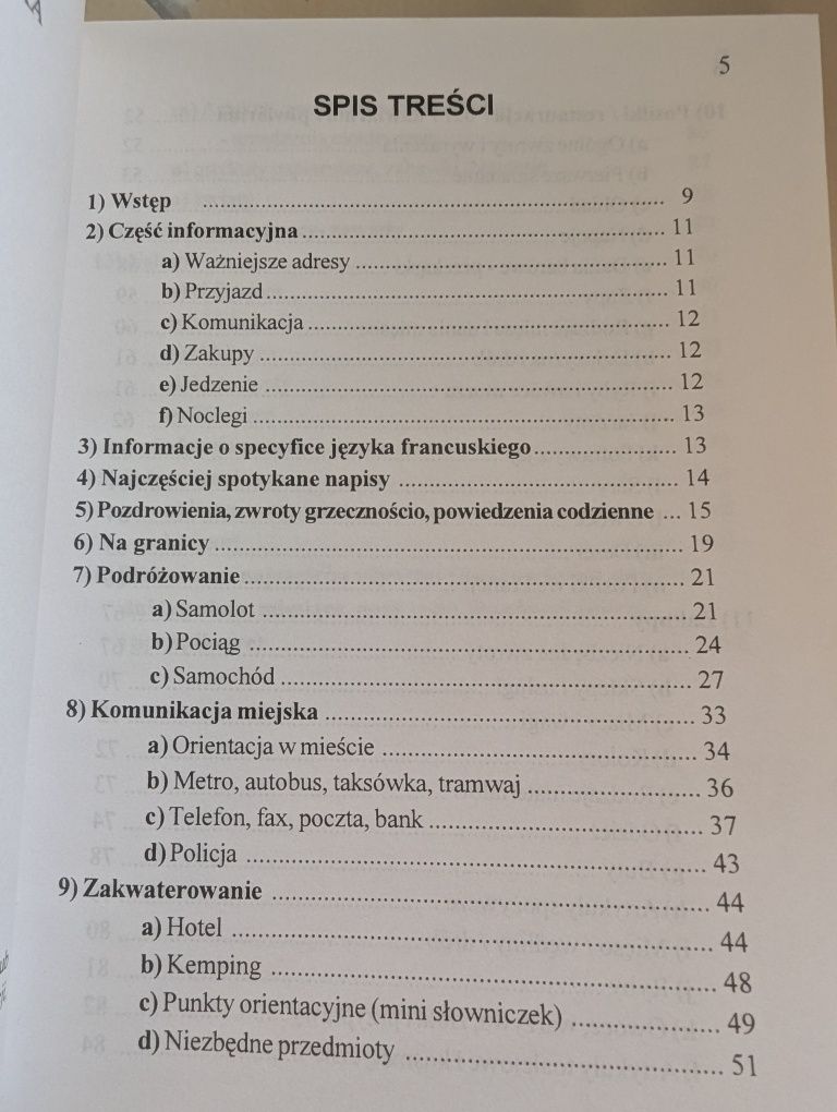 Rozmowki turystyczne francuskie, wersja kieszonkowa