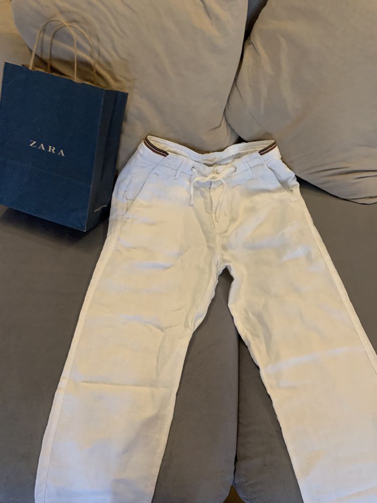 Мужские Белые  Хлопковые Штаны  Zara Denim ЗАРА(3499 грн)