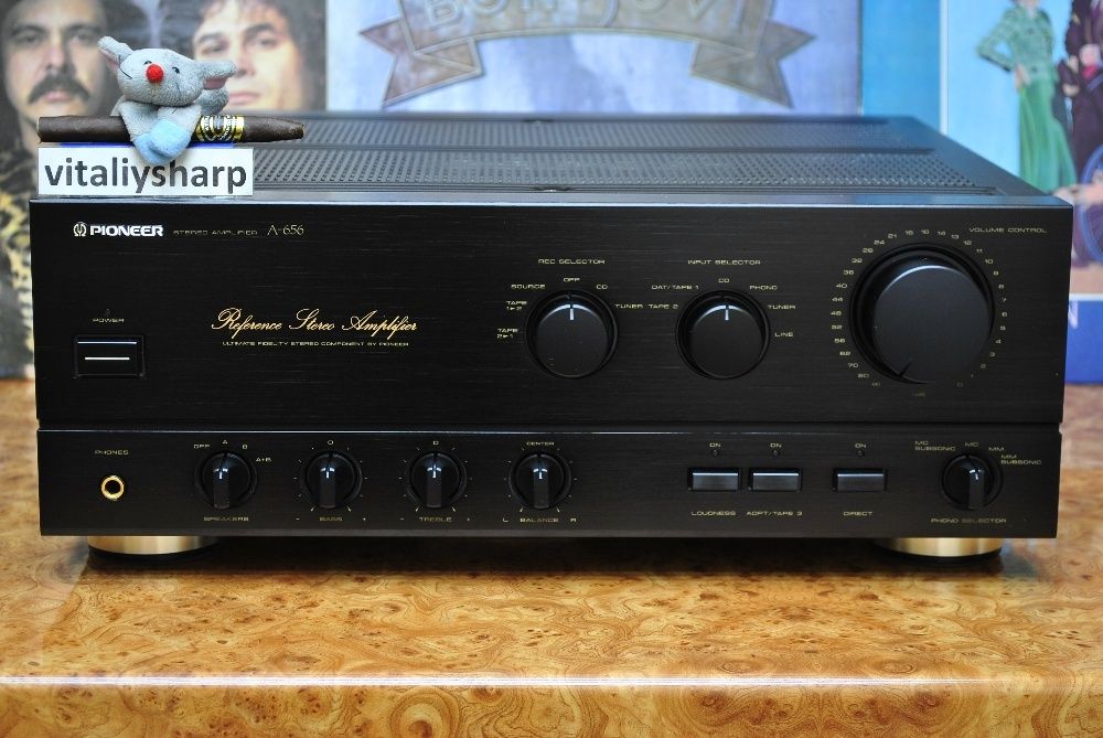 Референсный PIONEER A-656, как новый, от 80вт, 15 кг. Профилактика!