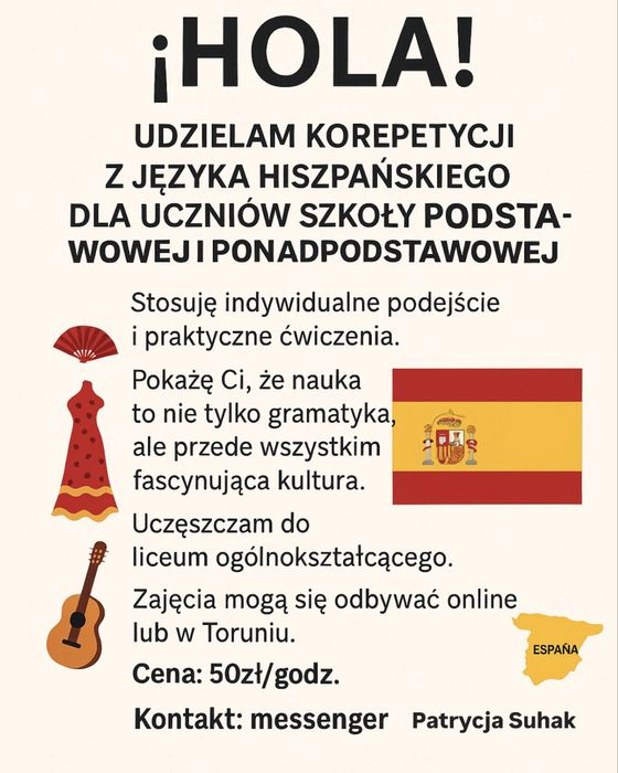 Korepetycje z języka hiszpańskiego