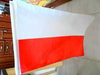Flaga samochodowa POLSKA 43x29cm Autoflaga na szybę samochodową