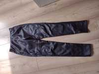 H&m r. 152 czarne spodnie legginsy skórzane