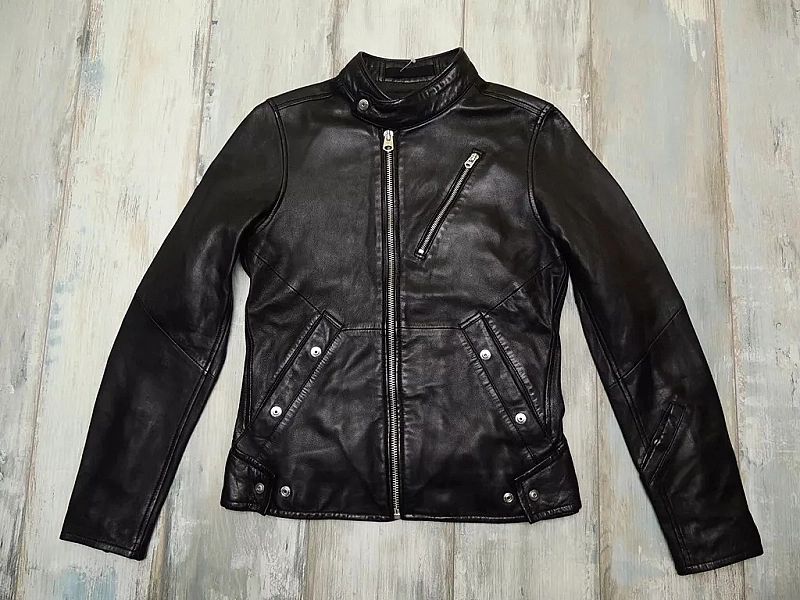 G-star Empral Deconstructed Leather Biker unikatowa skora ramoneska