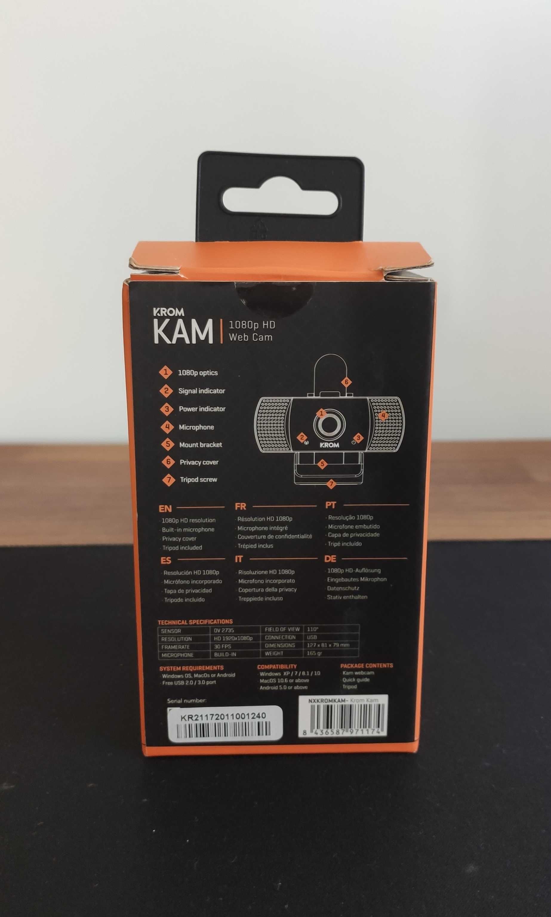 Krom Kam Webcam 1080P HD