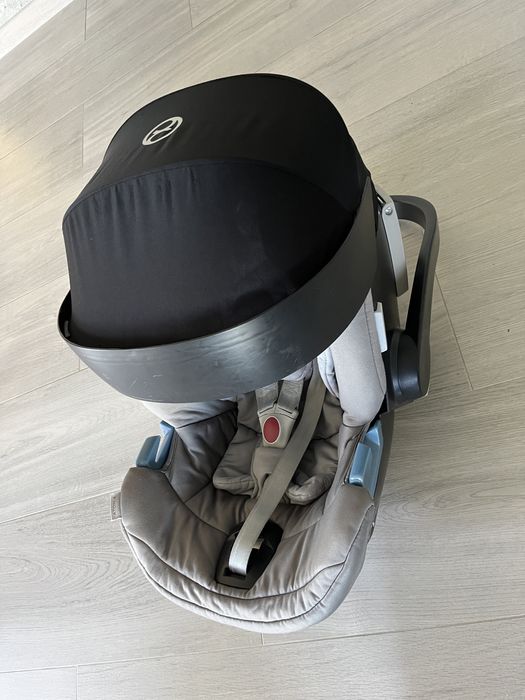 Fotelik 0-13 Cybex Aton 4 - szary - nosidełko z bazą